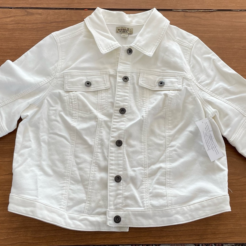 COPY - ONE WORLD denim jacket-1/2 sleeve